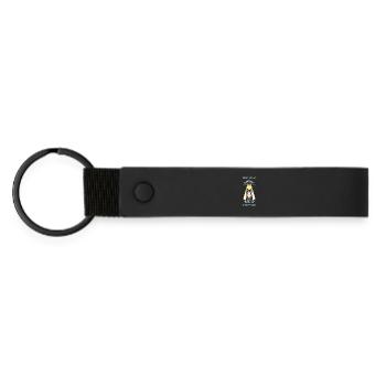 Chat irrité et faisceau OVNI – Mème « Beam Me Up » - Porte-clés en PU mat - noir - Devant