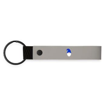 Blaubärtiger Zwerg Charm - Matte PU Schlüsselanhänger - Hellgrau - Vorne
