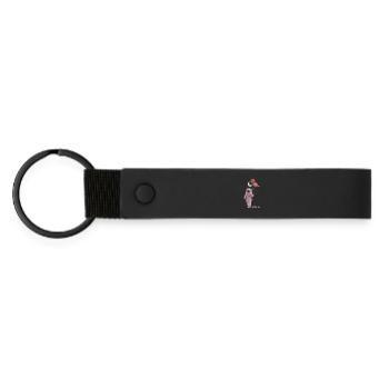 astronaute - Porte-clés en PU mat - noir - Devant