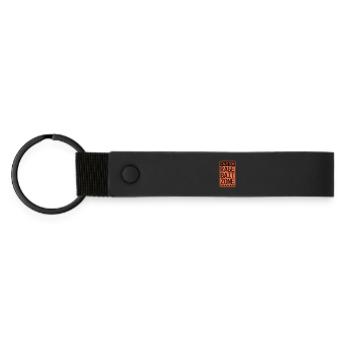 Avertissement Rage Appât Attention Zone Panneau Amusant Avertissement - Porte-clés en PU mat - noir - Devant