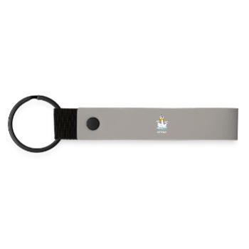 Pas aujourd’hui – Humeur de canard drôle - Porte-clés en PU mat - gris clair - Devant