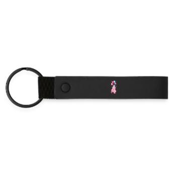 4e anniversaire de Fille Mignonne Licorne 4e - Porte-clés en PU mat - noir - Devant