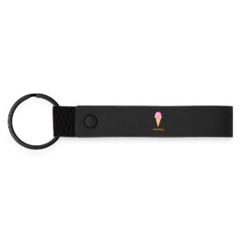 Bébé de la glace - Porte-clés en PU mat - noir - Devant