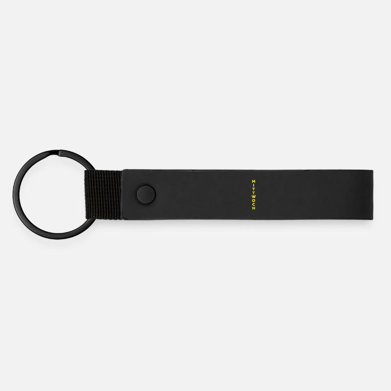 Wednesday - yellow - Matte Pu Keyring - black