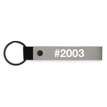 2003 Hashtag 23 years 23rd birthday - Matte Pu Keyring - light grey - Front