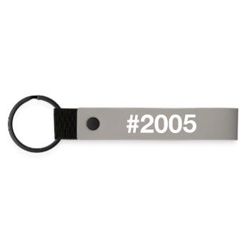 2005 Hashtag 21 years 21st birthday - Matte Pu Keyring - light grey - Front