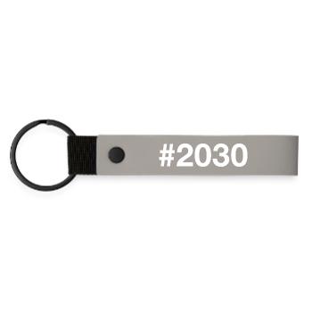 2030 Hashtag - Matte Pu Keyring - light grey - Front