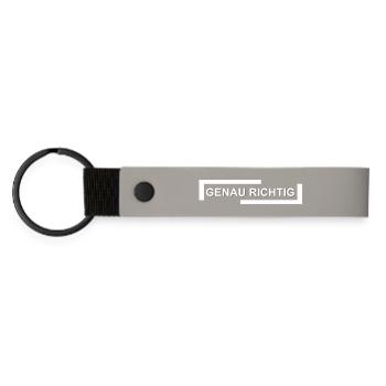 Abstract Play of Colors Motif - Matte Pu Keyring - light grey - Front