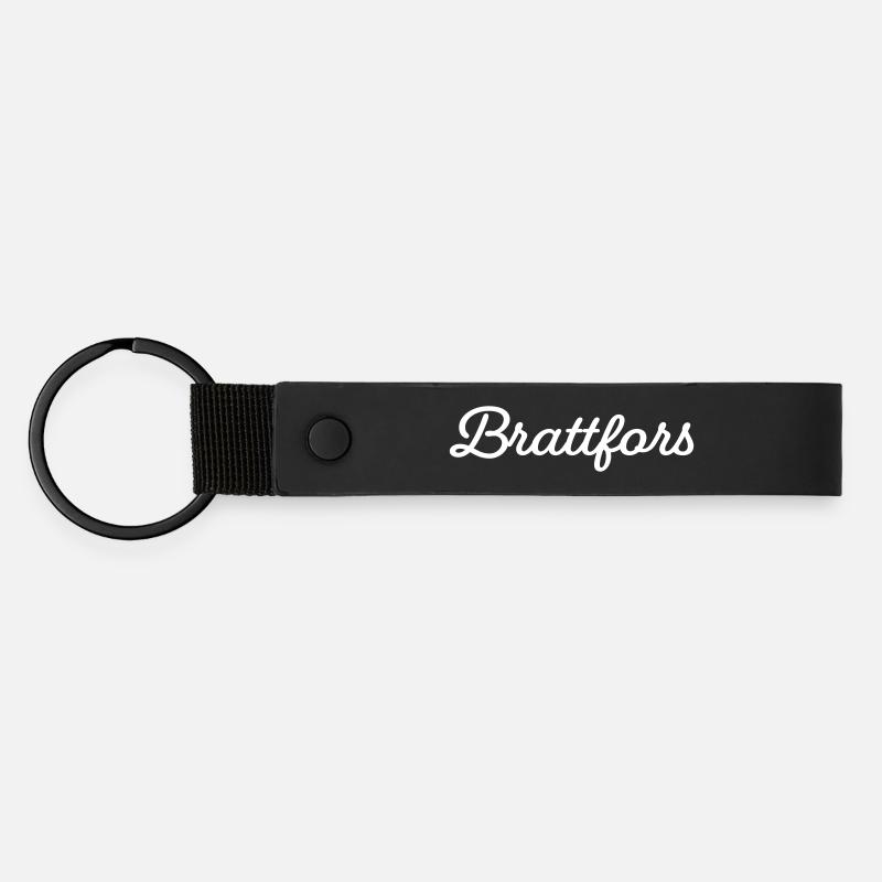 Brattfors blanc - Porte-clés en PU mat - noir