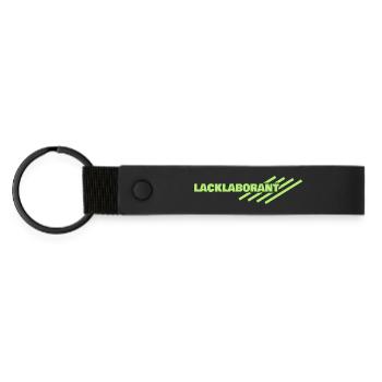 Workplace paint laboratory technician - Matte Pu Keyring - black - Front