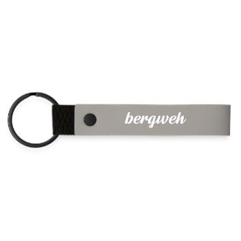Bergweh - design alpin minimaliste en blanc - Porte-clés en PU mat - gris clair - Devant