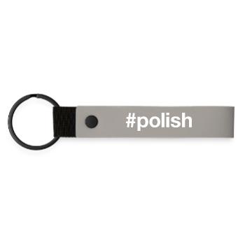 POLONAIS Polnisch Pologne Polen Hashtag - Porte-clés en PU mat - gris clair - Devant