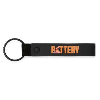 Pottery Creative Crafts Passion - Matte Pu Keyring - black - Front