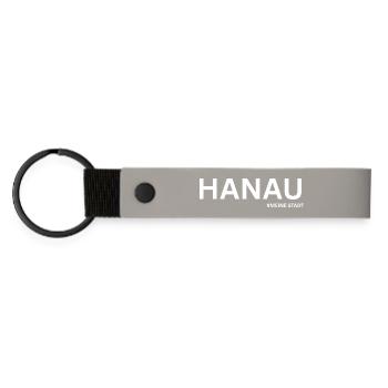 Hanau - Brüder Grimm Stadt - Hessen Souvenir - Matte PU Schlüsselanhänger - Hellgrau - Vorne