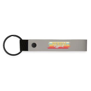 Retro Dental Hygienist Graphic - Matte Pu Keyring - light grey - Front