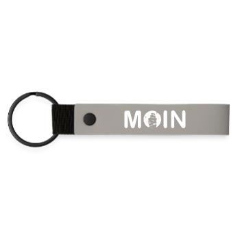 moin boot hamburg sylt rostock symbol mojn Logo - Porte-clés en PU mat - gris clair - Devant