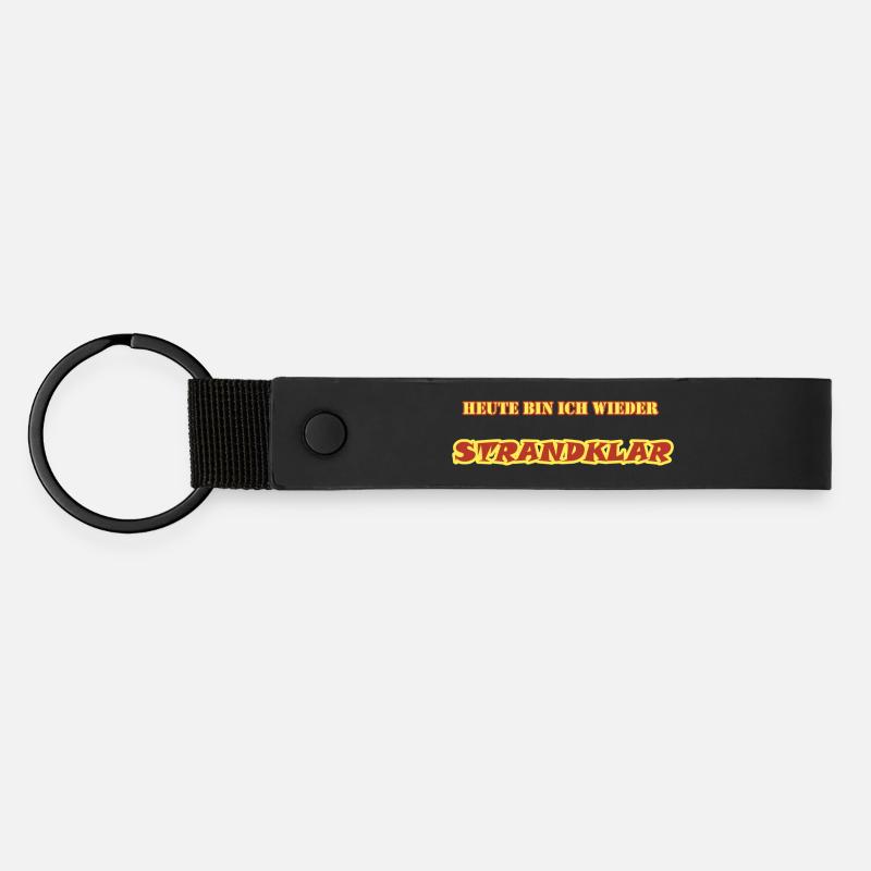 STRANDKLAR - Matte PU Schlüsselanhänger - Schwarz