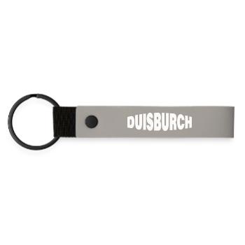 DUISBURCH - Matte Pu Keyring - light grey - Front
