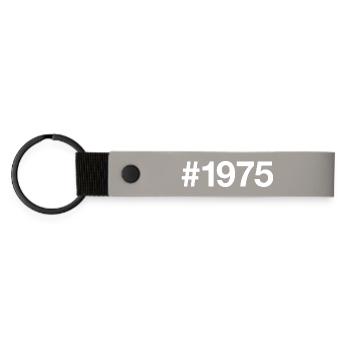 1975 Hashtag 51 years 51st birthday - Matte Pu Keyring - light grey - Front