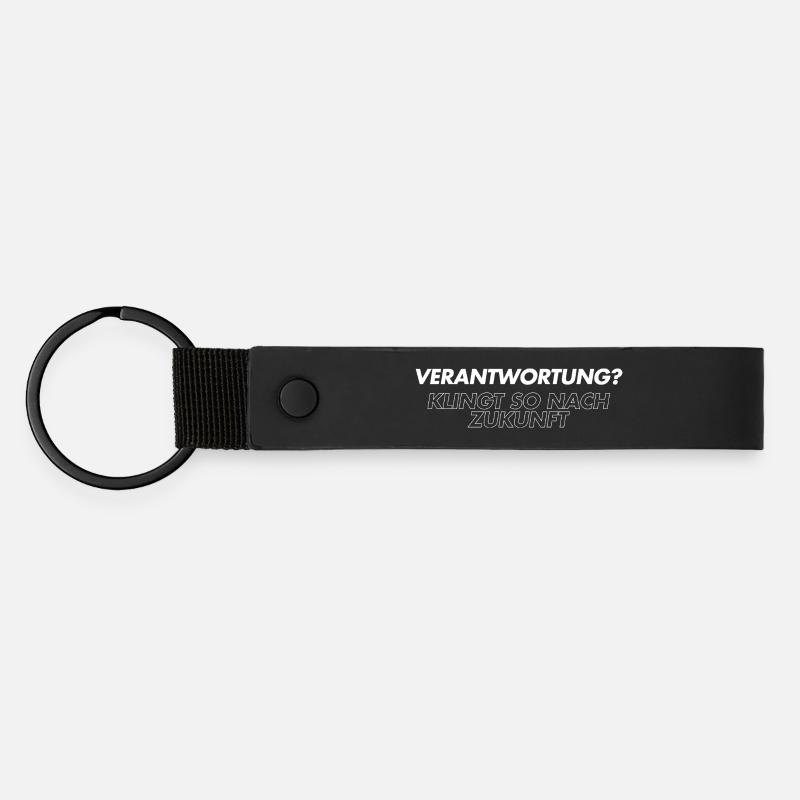 Responsibility. Sounds so like the future - Matte Pu Keyring - black