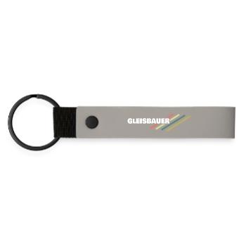 Workplace Track Builder - Matte Pu Keyring - light grey - Front