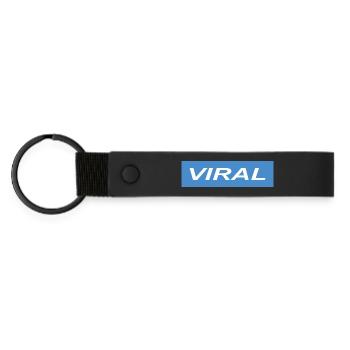 VIRAL - Matte PU Schlüsselanhänger - Schwarz - Vorne