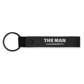 THE MAN - Matte Pu Keyring - black - Front