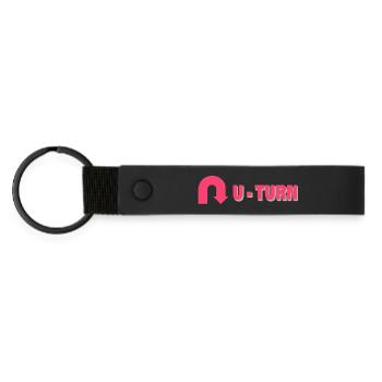 Demi-tour - Porte-clés en PU mat - noir - Devant