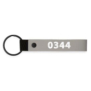 0344 Tiel Zoelen Buren Wadenoijen Lienden Ophemert - Matte Pu Keyring - light grey - Front