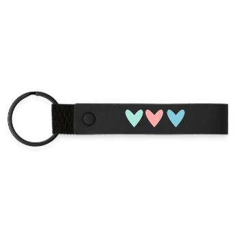 HAPPY BIRTHDAY. HAPPY BIRTHDAY. ANNIVERSARY. - Matte Pu Keyring - black - Front