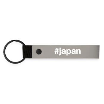 JAPON Hashtag Blanc - Porte-clés en PU mat - gris clair - Devant