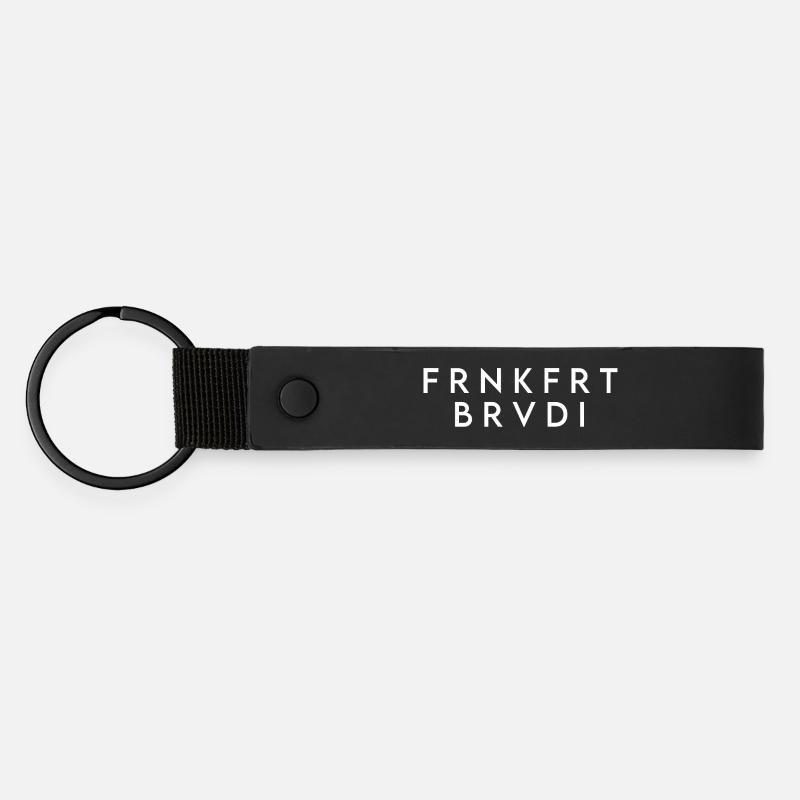 FRNKFRT BRVDI - FRANKFURT BRUDI - Matte PU Schlüsselanhänger - Schwarz