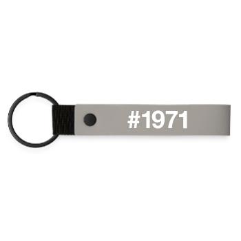 1971 Hashtag 55 Jahre 55. Geburtstag - Matte PU Schlüsselanhänger - Hellgrau - Vorne