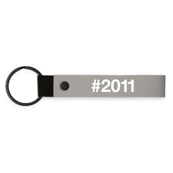 2011 Hashtag 15 Years 15th Birthday - Matte Pu Keyring - light grey - Front