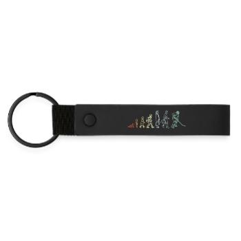 Eishockey Evolution - Matte PU Schlüsselanhänger - Schwarz - Vorne