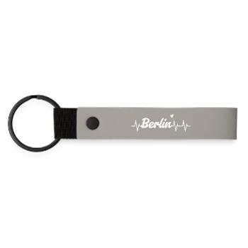Battement de cœur Berlin - Porte-clés en PU mat - gris clair - Devant