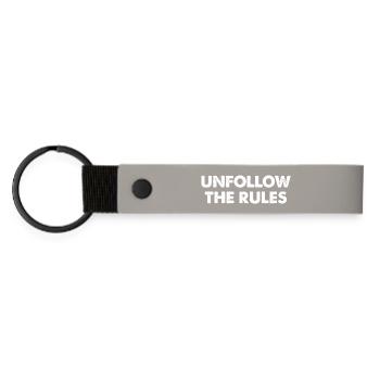 Unfollow The Rules - Matte Pu Keyring - light grey - Front