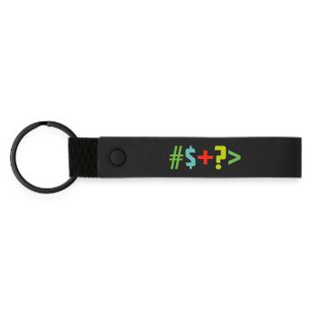 Special character - Matte Pu Keyring - black - Front