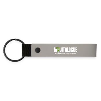Mojitologist T-shirt Humor Women Evening Mojito - Matte Pu Keyring - light grey - Front