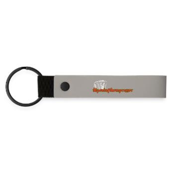 Alpenluftkompressor_2 - Matte Pu Keyring - light grey - Front