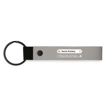 Anxiété liée à la sensibilisation à la santé mentale - Porte-clés en PU mat - gris clair - Devant