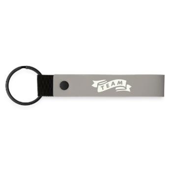team_banderole - Porte-clés en PU mat - gris clair - Devant