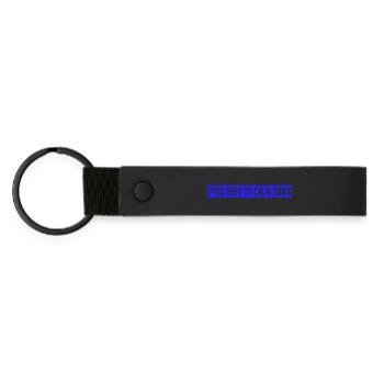 #Vous devez vous calmer - Bleu! - Porte-clés en PU mat - noir - Devant