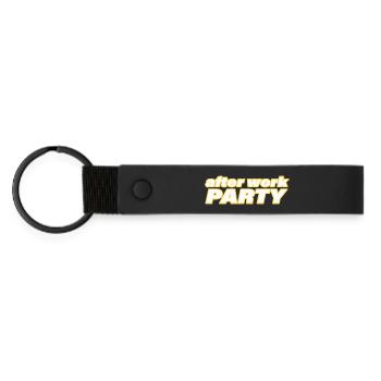 AFTER WORK PARTY - Matte Pu Keyring - black - Front