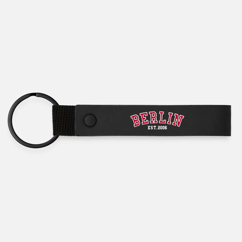 Berlin Est. 2006 - Matte Pu Keyring - black