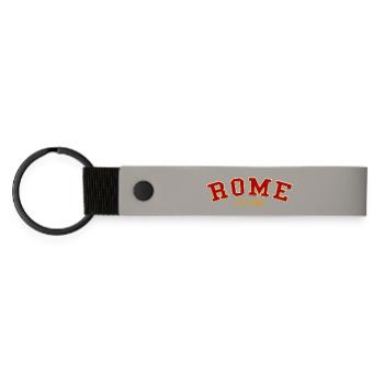Rome Est. 1966 - Matte Pu Keyring - light grey - Front