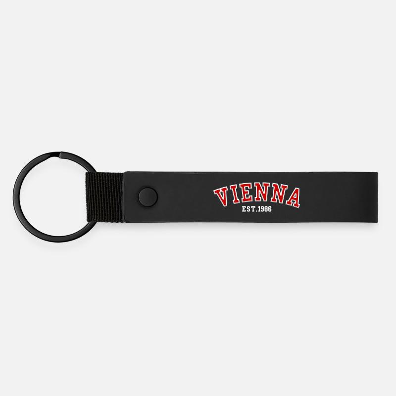 Vienna Est. 1986 - Matte Pu Keyring - black