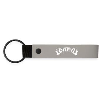 Crew Banderole - Matte Pu Keyring - light grey - Front