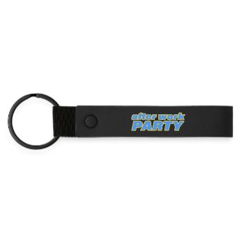 AFTER WORK PARTY - Matte Pu Keyring - black - Front