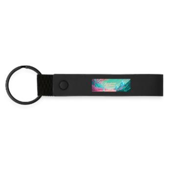 Neurodiverse Brilliance - Matte PU Schlüsselanhänger - Schwarz - Vorne